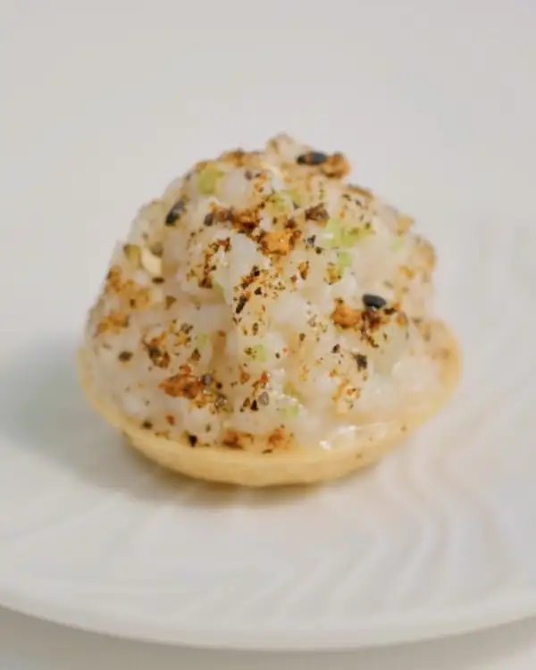 #2 King Crab Tart with Sudachi & Umeshu