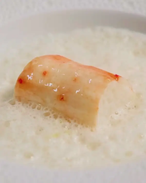 #6 King Crab Leg with Tarragon Emulsion & Mussel Foam
