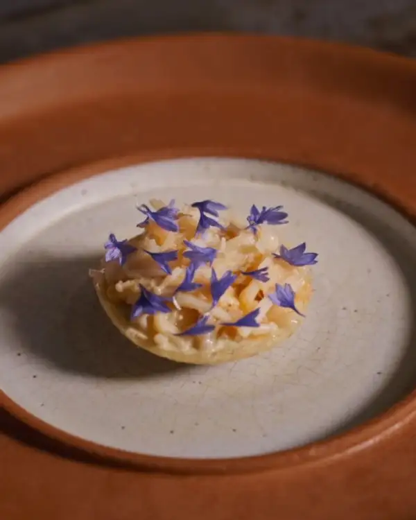 #6 Crab Chalupa with Enoki Mushrooms