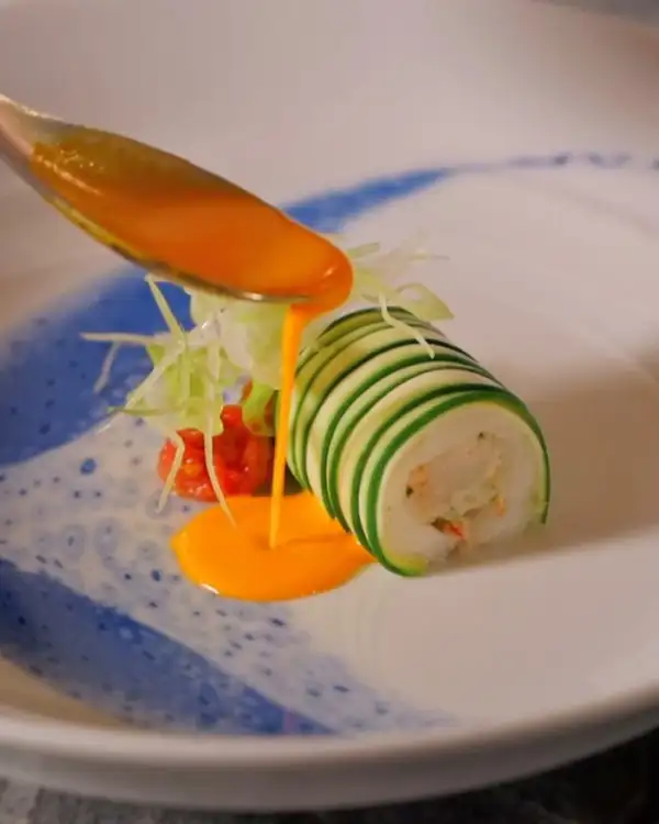 #1 Skate Paupiette with Scallop and Prawn Mousseline