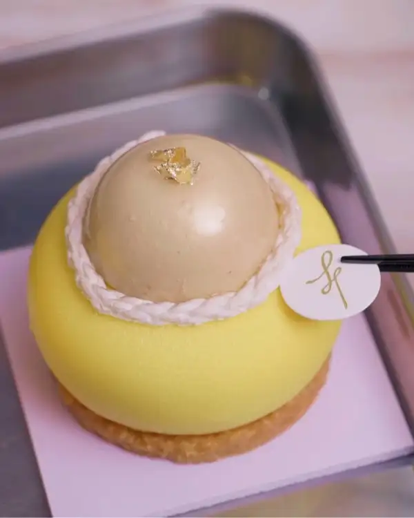 #19 Hazelnut Calamansi Entremet Assembly