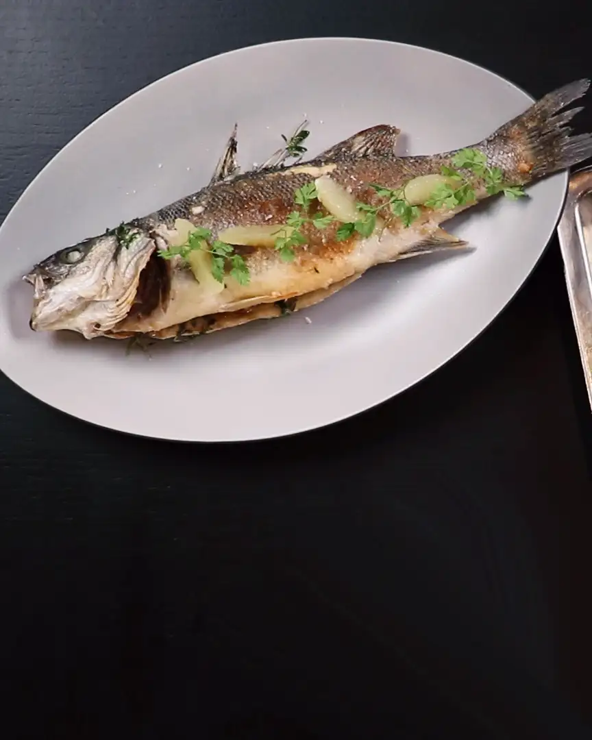 #14: Sea bass roasted whole
