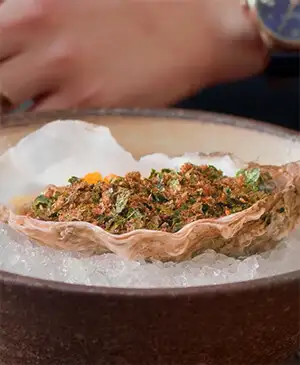 #5: Barbecue Oyster with Furikake