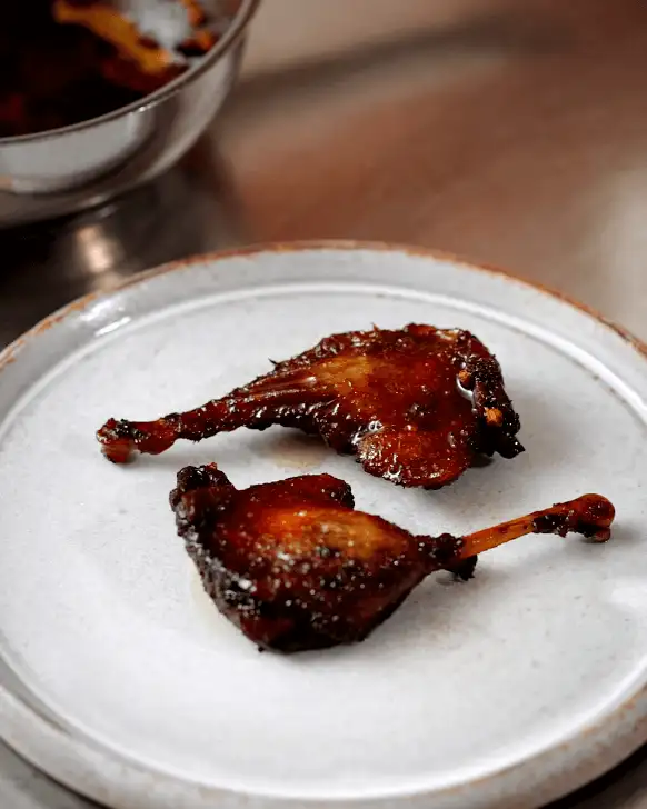 #8 Confit Mallard’s Legs & Plating