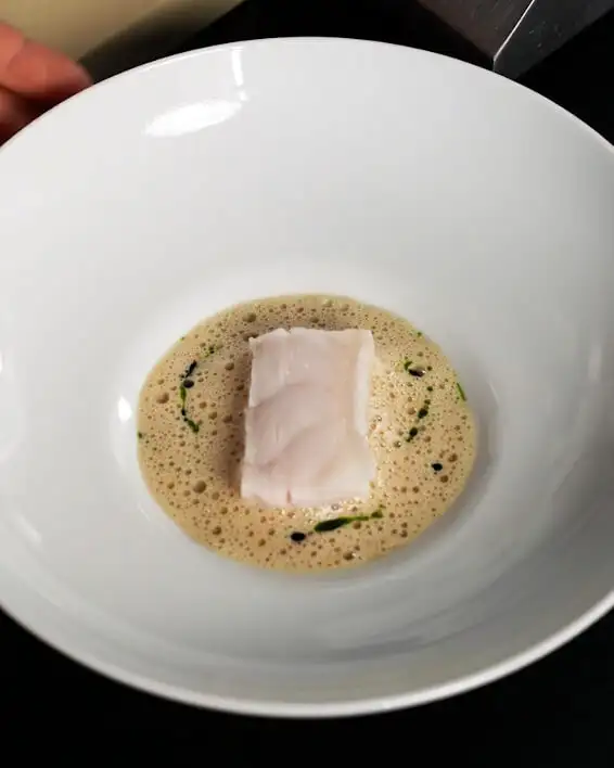 #9 Mushroom Sauce & Monkfish Plating