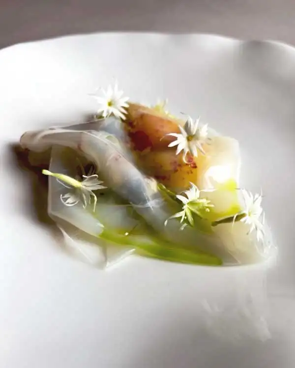 #5 Broad Beans with Chili Cream & Cuttlefish