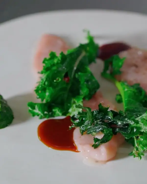 #6 Veal with Whey Glaze, Chicory & Kale