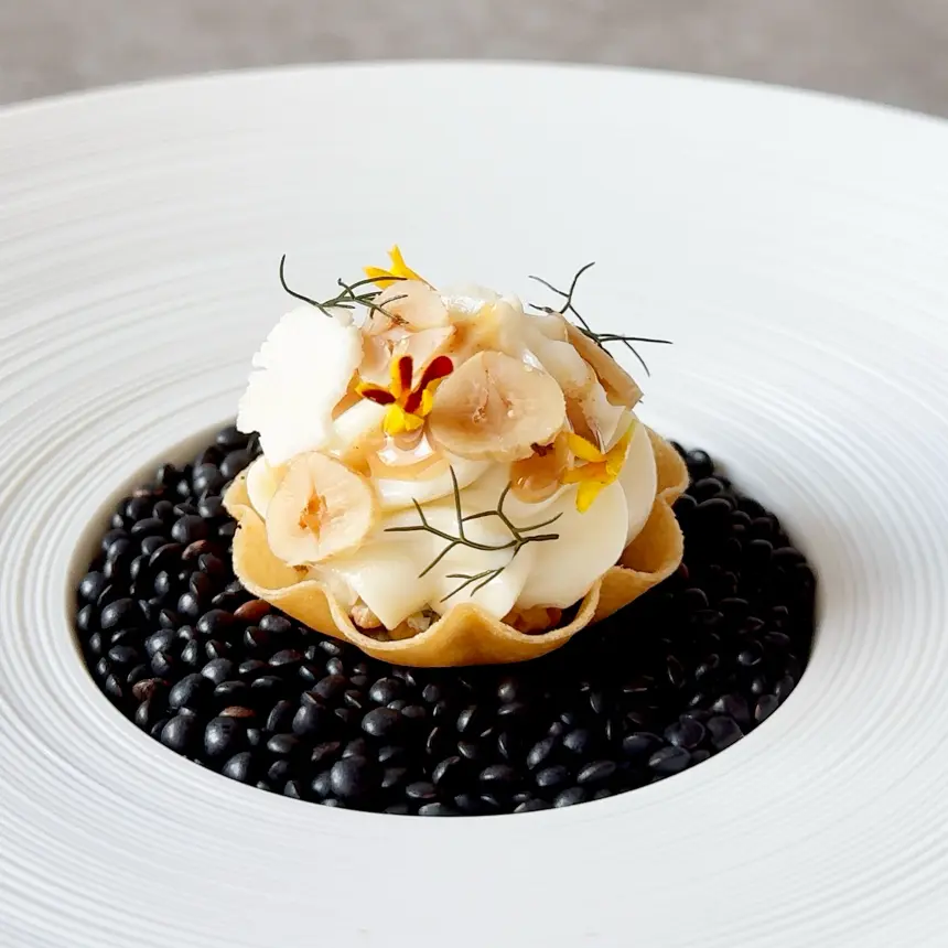 creation thumb for Cauliflower & Hazelnut Tartelette