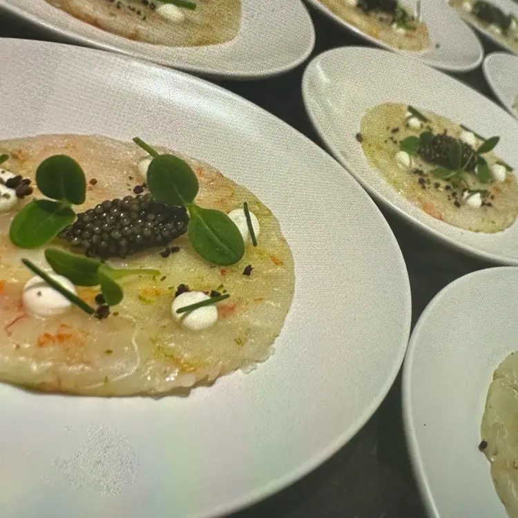creation thumb for Prawn carpaccio, lemon mayonnaise and Belgian caviar
