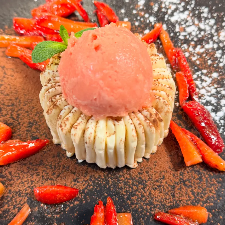 creation thumb for Tiramisu / Orangensorbet