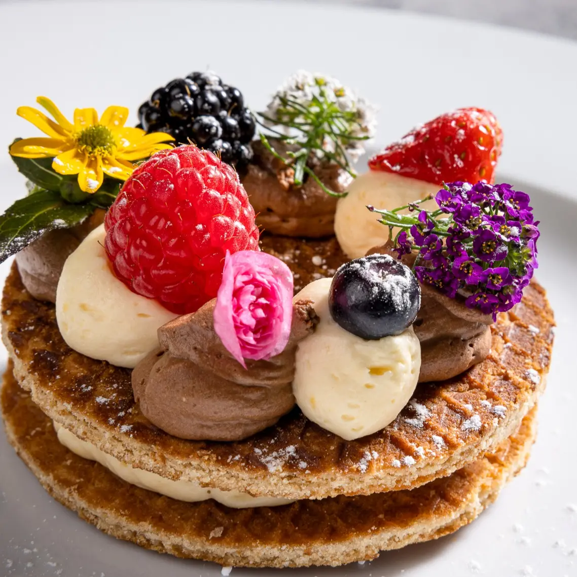 creation thumb for Belgische Waffel mit Schokomousse