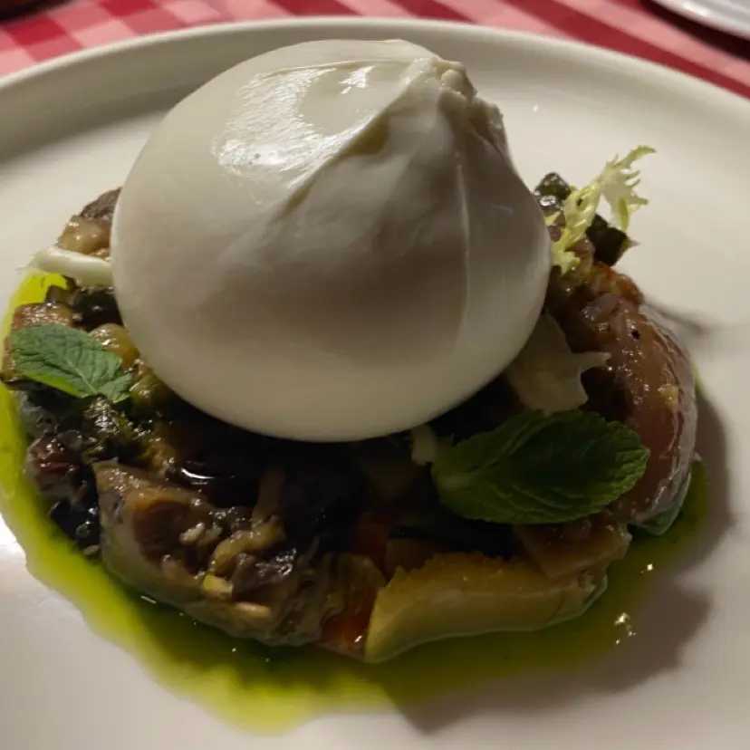 creation thumb for Burrata on Caponata