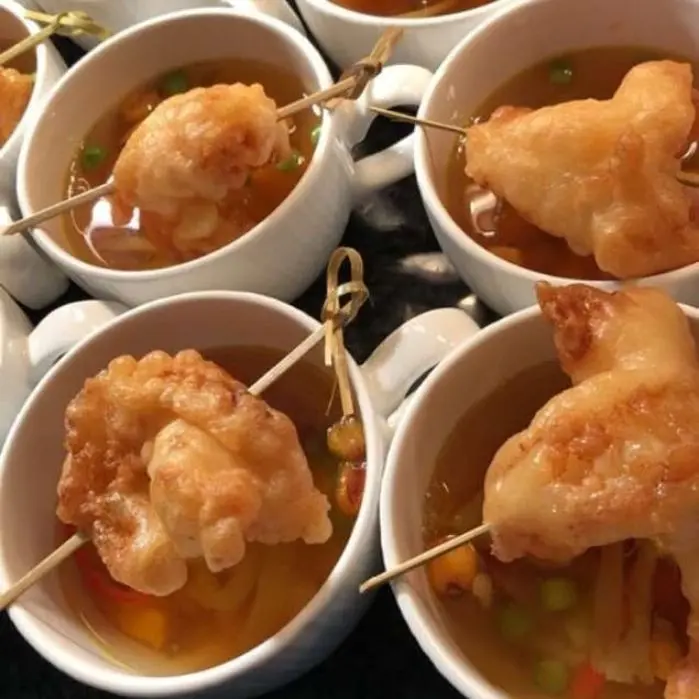creation thumb for Harrissa Suppe mit Tempura garnele