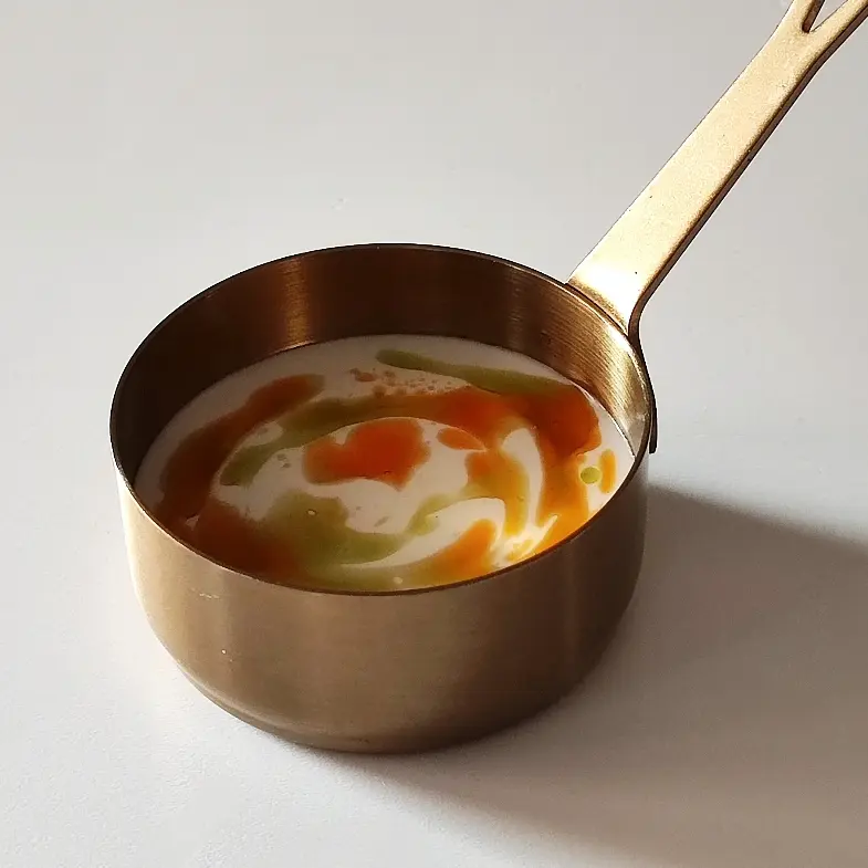 creation thumb for Roasted fennel sauce, wild fennel oil, smoked paprika oil