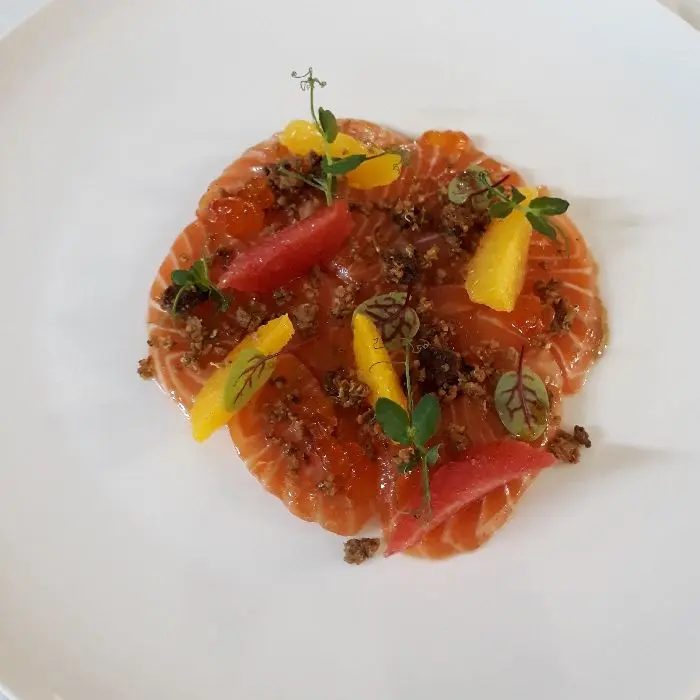 creation thumb for Cuore di Salmone in Salsa Ponzu e Agrumi