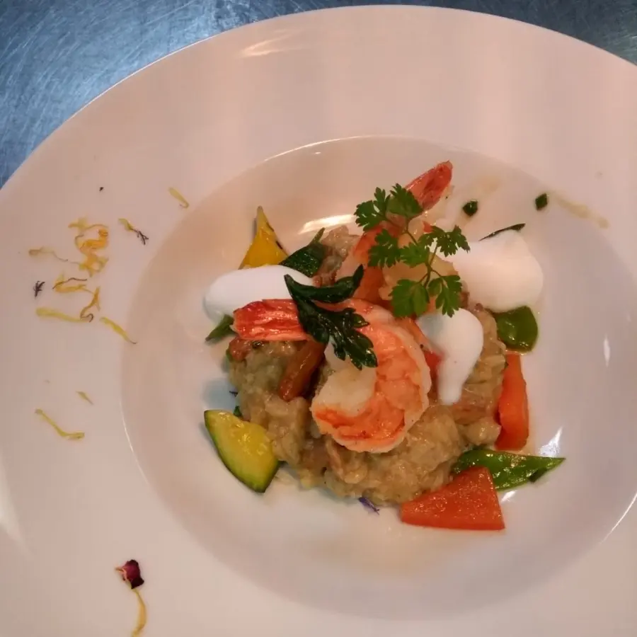 creation thumb for Pfifferlingrisotto mit schrimps