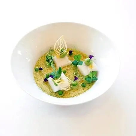 creation thumb for Mahi Mahi | Pea | Vanilla | Kalamansi | Champagne