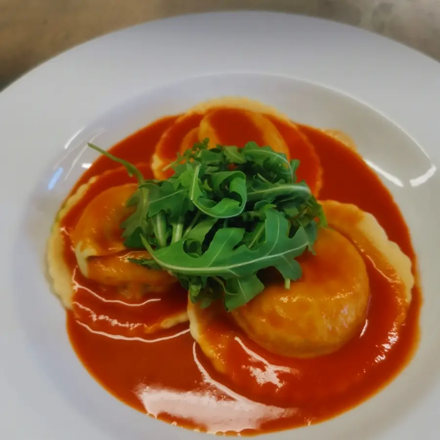 creation thumb for Pea and mint ravioli