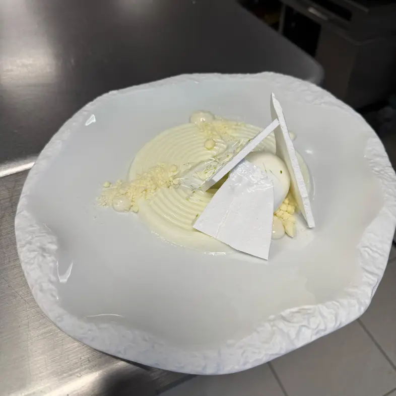 creation thumb for Monochrome - Buttermilk Panna Cotta, Lemon sorbet