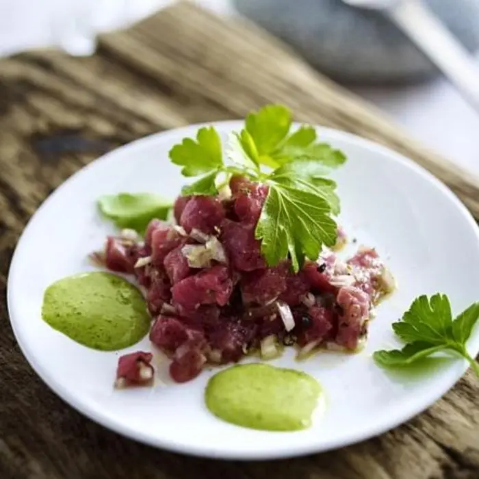 creation thumb for Oister beef tartar with mayonaise