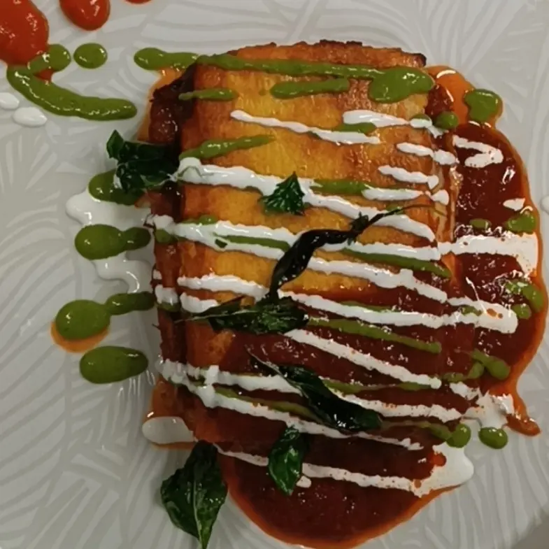 creation thumb for EGGPLANT PARMIGIANA IN BREAD CRUST