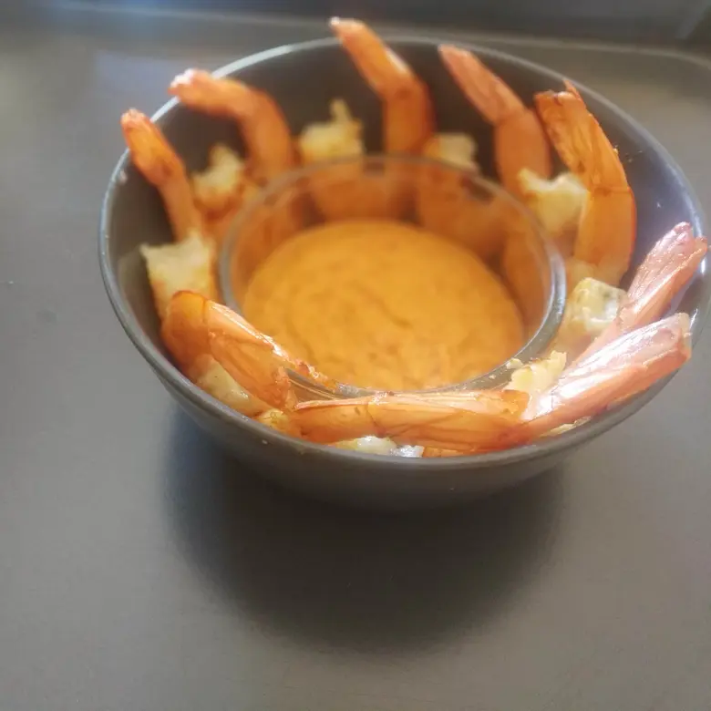 creation thumb for Shrimps with Romesco