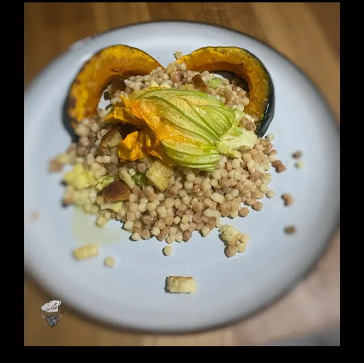 creation thumb for Fregola, broccolo, zucca e il suo fiore