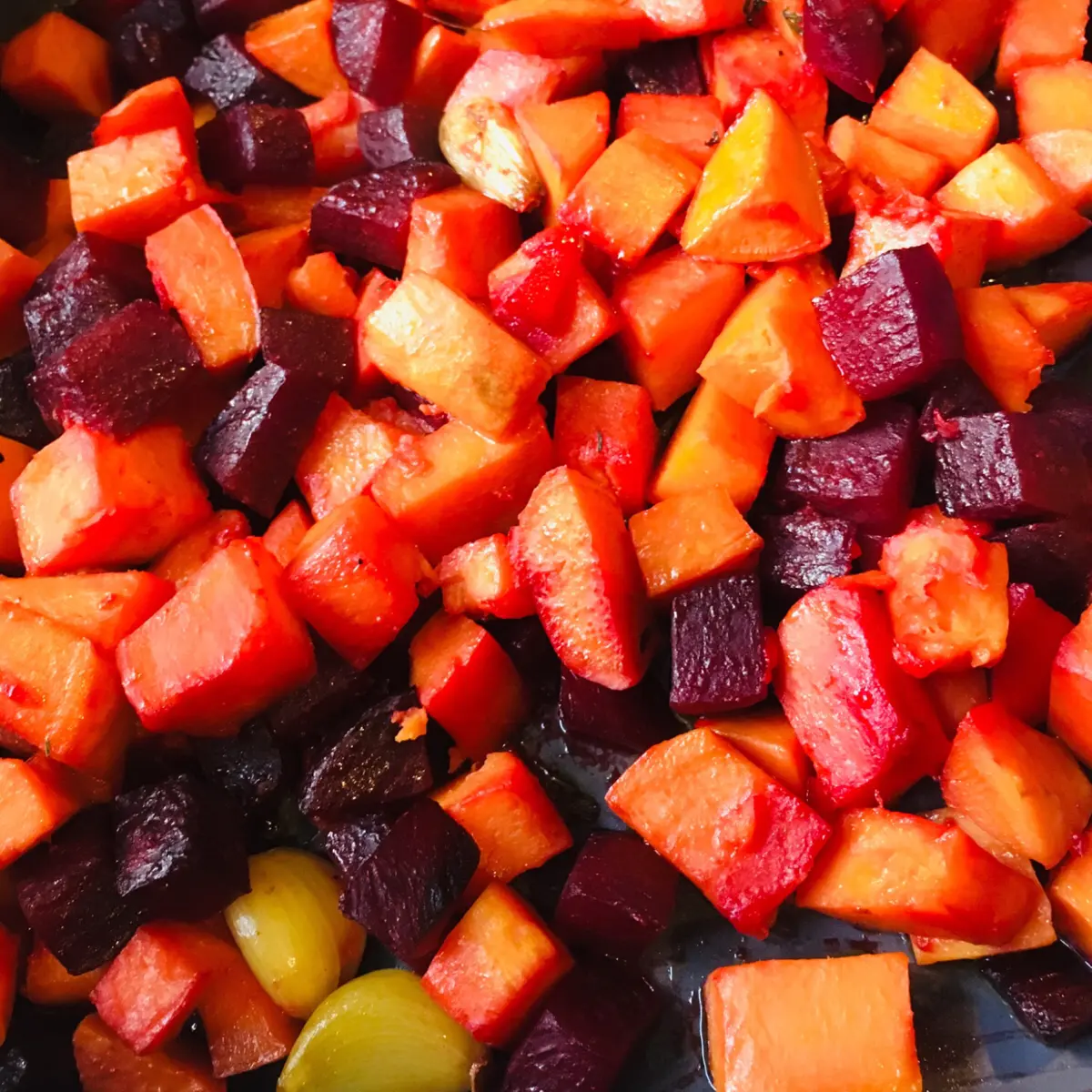 creation thumb for Sweet potatoes&beets with thyme and garlic
