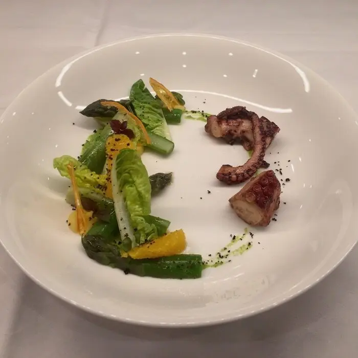 creation thumb for Oktopus / Grüner Spargel / Orange / Romana Salat