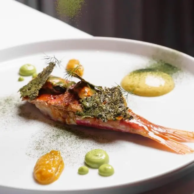 creation thumb for Red Mullet, Grapefruit and Seaweed