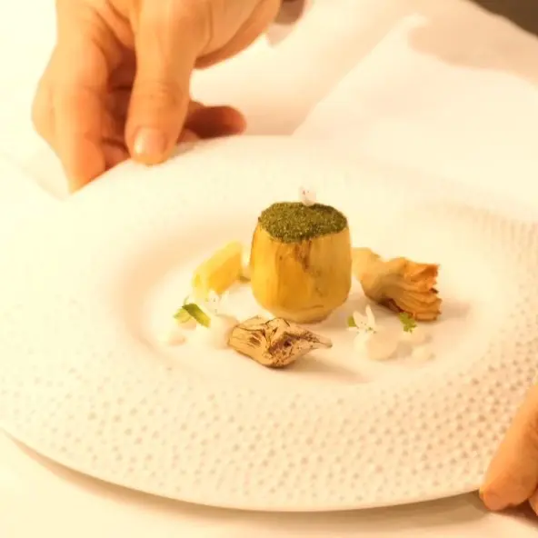 creation thumb for Artichoke Variations with Wild Garlic Emulsion