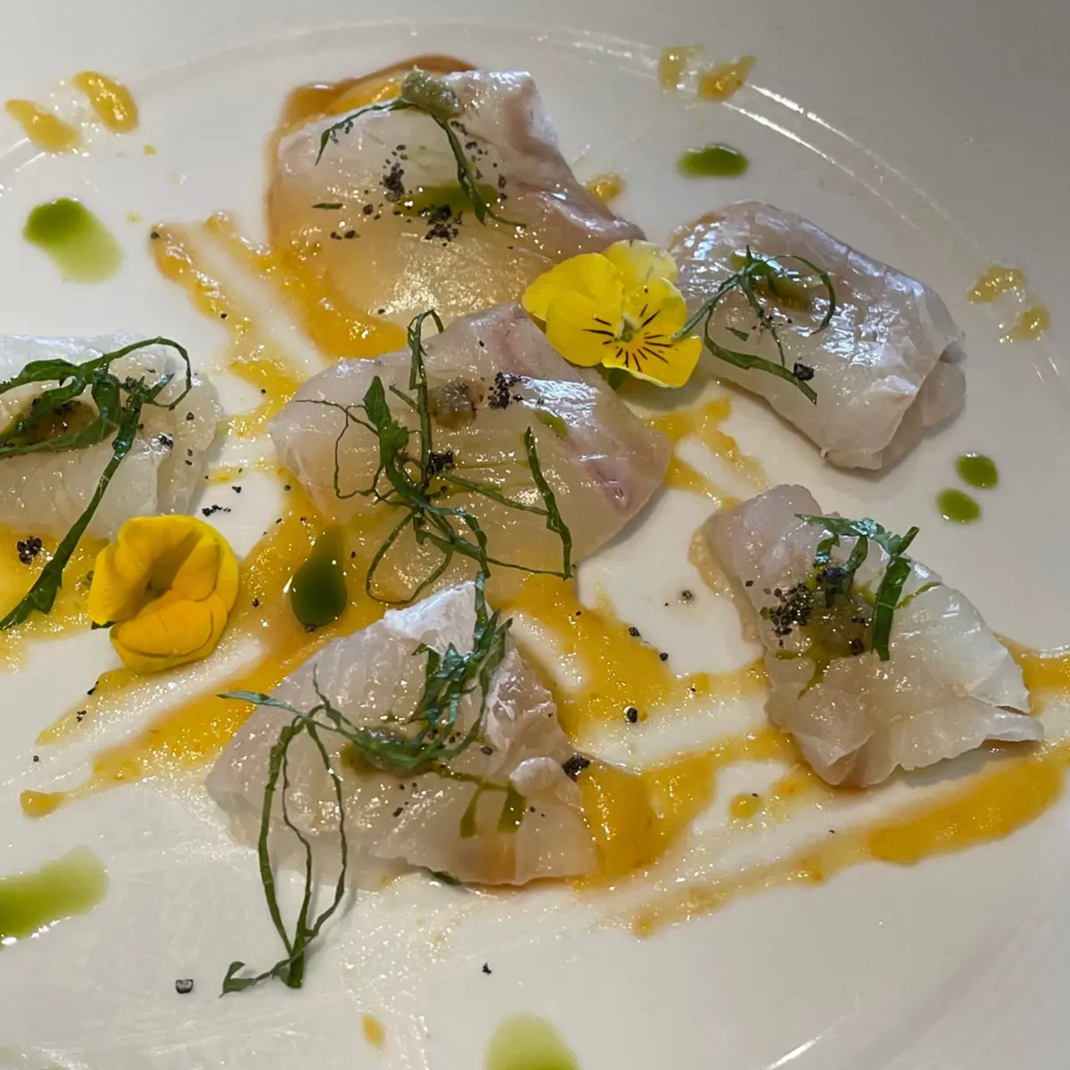 creation thumb for Fluke-Carpaccio mit weißem Miso