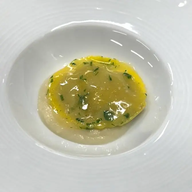 creation thumb for Confit-Huhn-Raviolo
