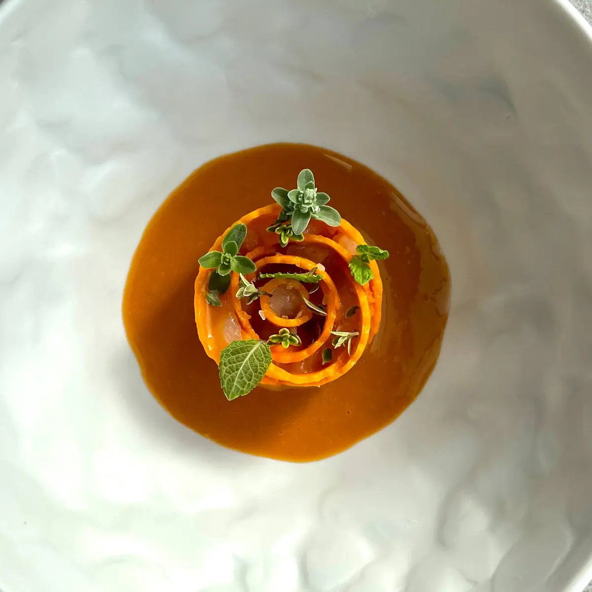 creation thumb for Pumpkin, scampi and chorizo