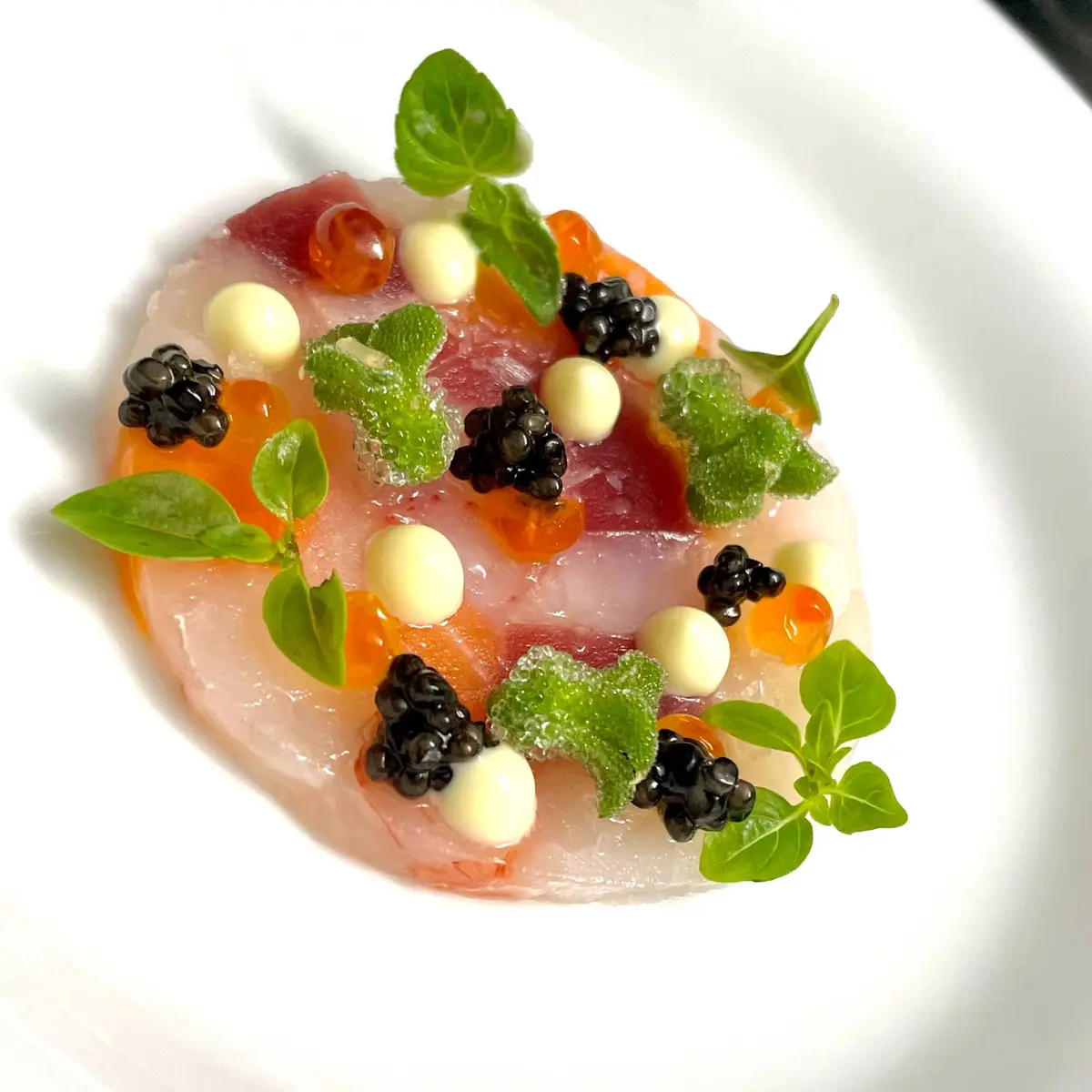 creation thumb for My fish carpaccio with bergamot & caviar