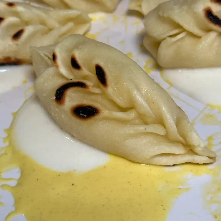 creation thumb for Toasted Culurgiones with Saffron & Pecorino Cream