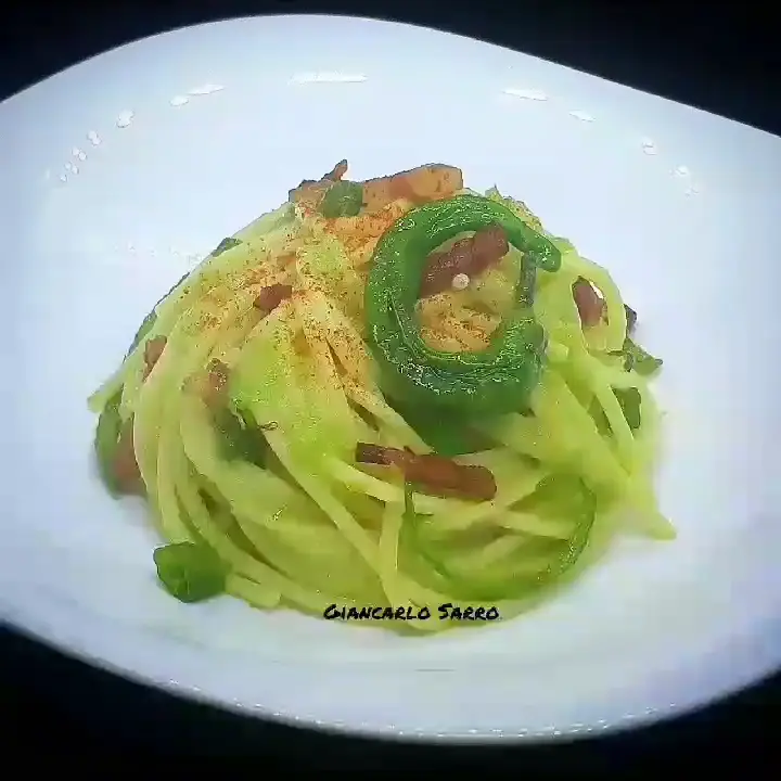 creation thumb for Spaghetti with Friggitelli peppers