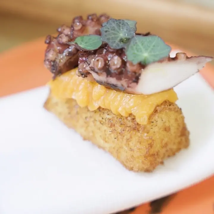 creation thumb for Potato croquette & crispy octopus