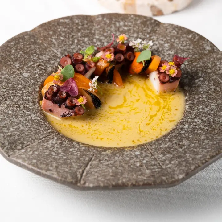 creation thumb for Mussel Custard & Glazed Octopus