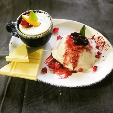 creation thumb for Poblano chili souffle and nogada ice cream