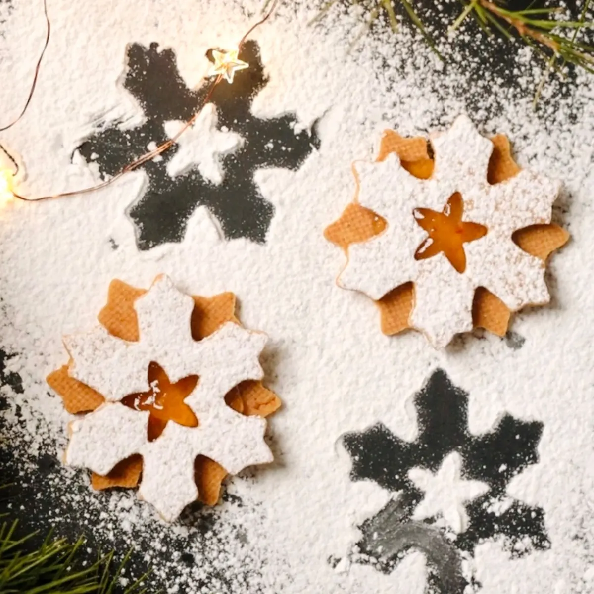 creation thumb for Orange Snowflakes Cookies