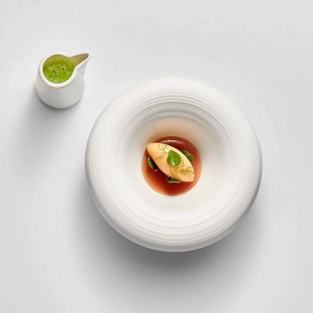 creation thumb for Reduced Quince, Kalamata Olive, Herbaceous Pearl Juice Ribot