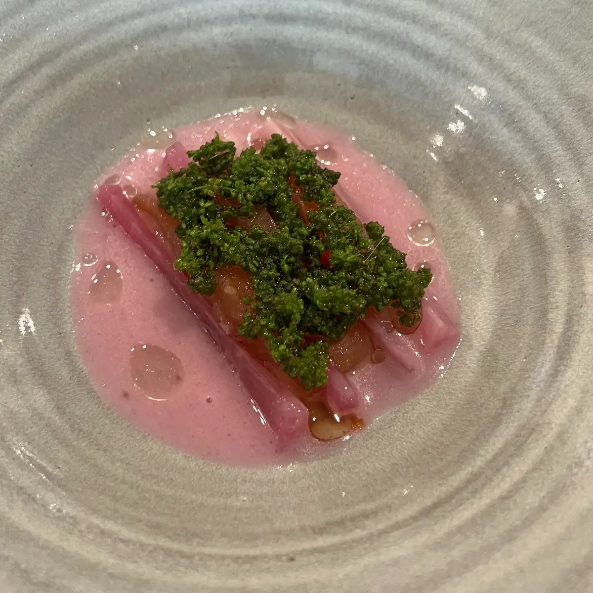 creation thumb for Cured Char with Elderflower, Easter Radish & Good King Henry