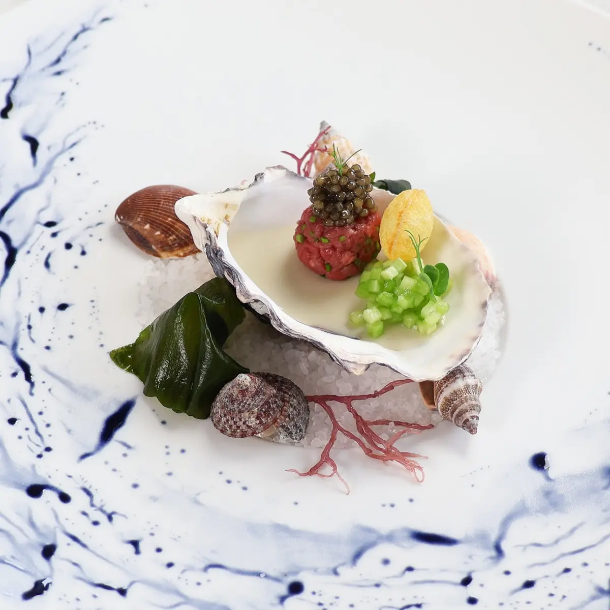 creation thumb for Ostrica Gillardeau "panna cotta" / manzo / caviale