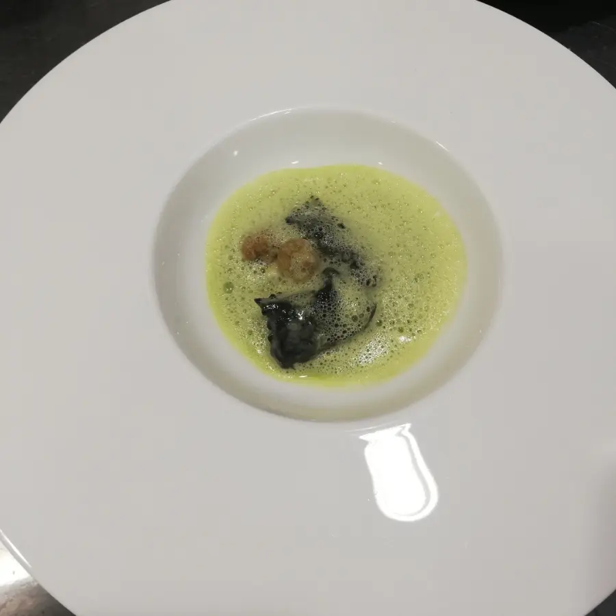 creation thumb for Mushroom agnolotti bone marrow black garlic