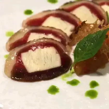creation thumb for Comté-Stuffed Cured Duck Breast