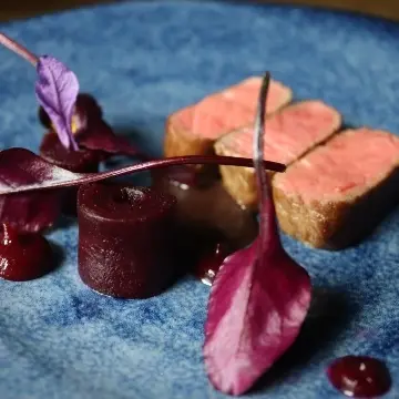 creation thumb for Deer with cherry and smoked beetroot