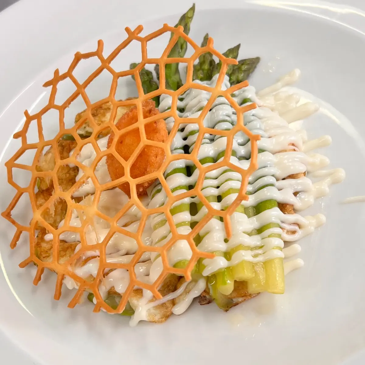 creation thumb for crispy egg, asparagus, and pecorino....