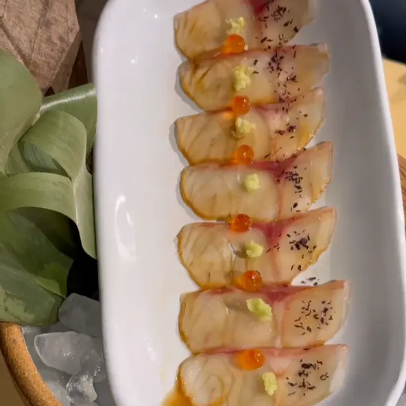 creation thumb for Seabass Usuzukuri with Nikiri Shoyu & Fresh Wasabi Root