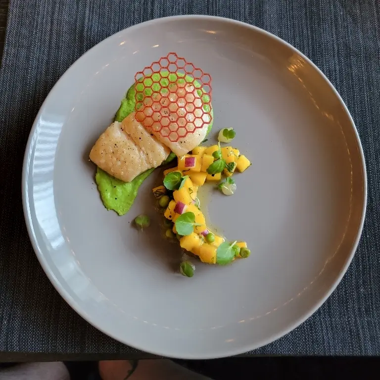 creation thumb for Halibut with spring accompaniments